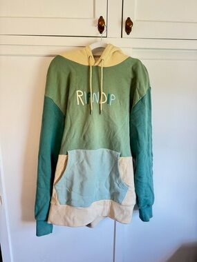 Ripndip Teal, Sage & Cream Colorblock Hoodie